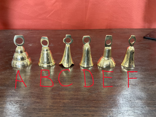 6 Pieces Assorted Brass Bells - Om Imports