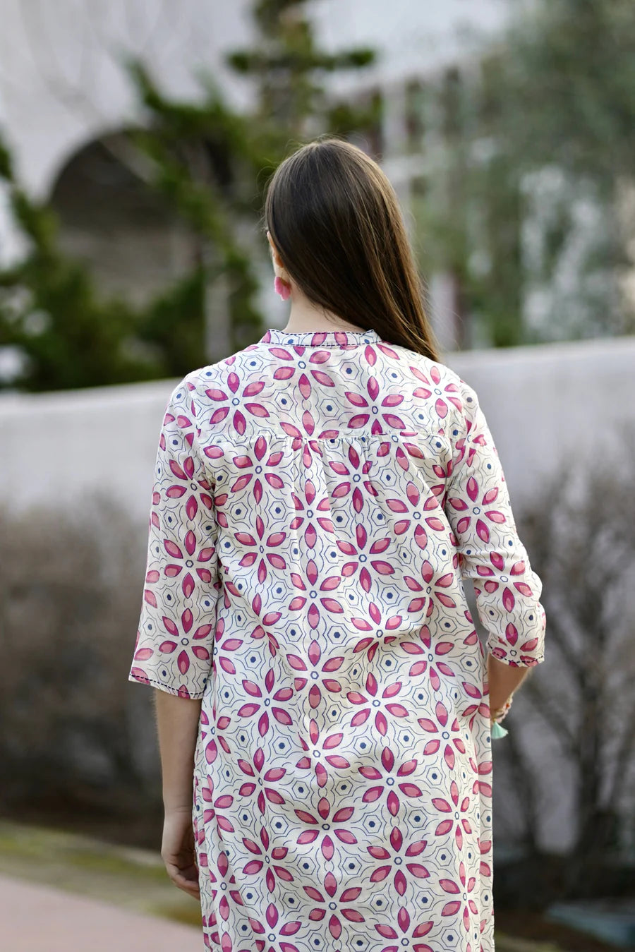 Heather Cotton Dress Pink