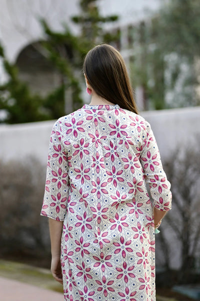 Heather Cotton Dress Pink