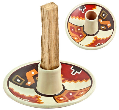 Peruvian Inca Ceramic Dish Burner - 4"D