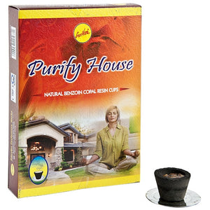 Purify House Natural Perfumed Resin Incense Cup - 12 Cups Per Box