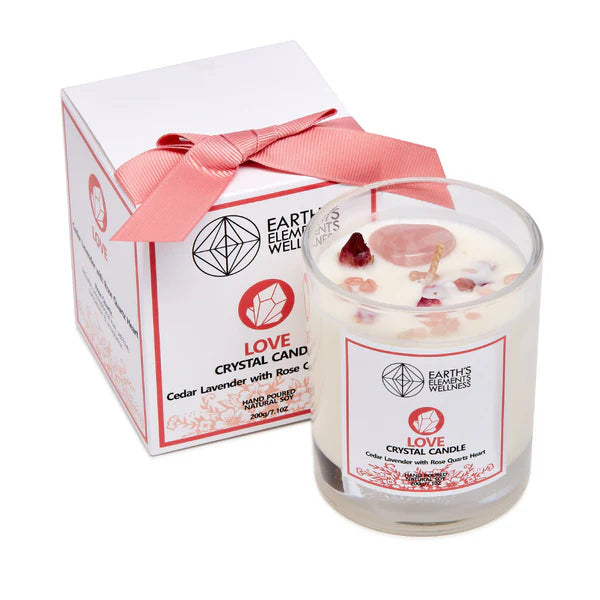 Love-Earths Elements  Crystal Candle