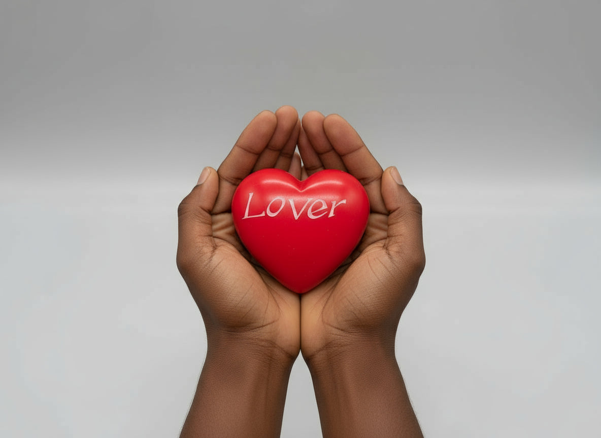 Chunky ‘’Lover” Soapstone Heart