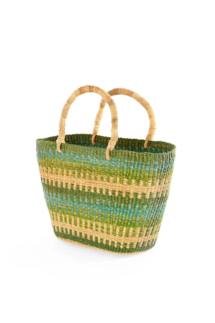 Accra Patterned Grass Tote