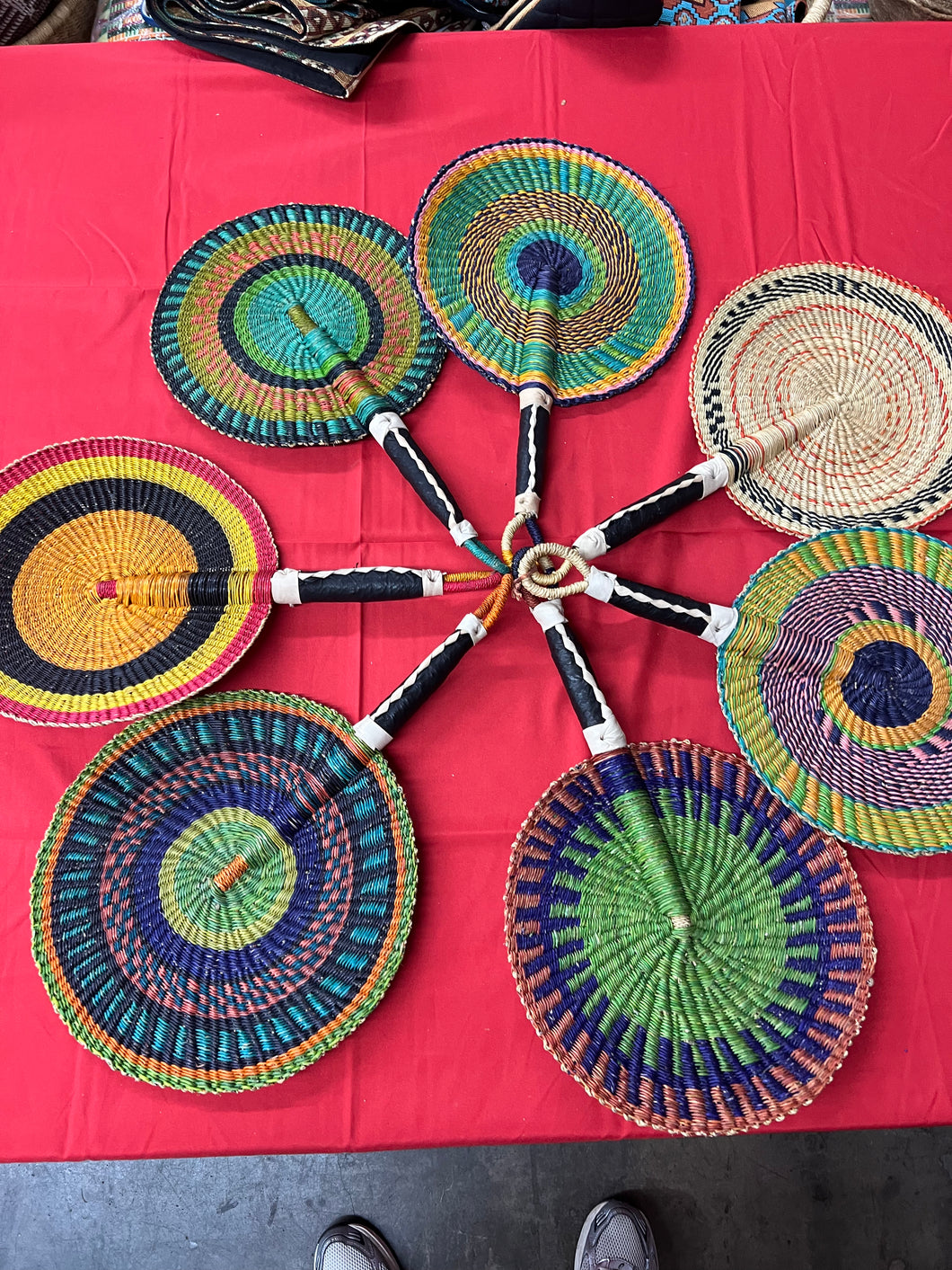 Woven African Fans - Round
