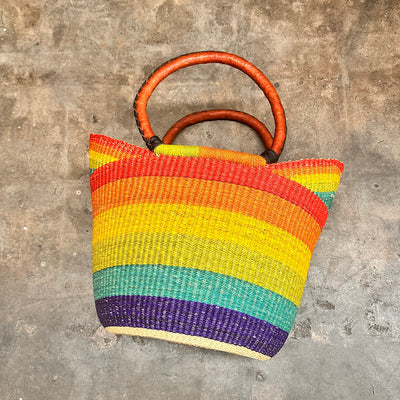 Rainbow African Shopper Basket