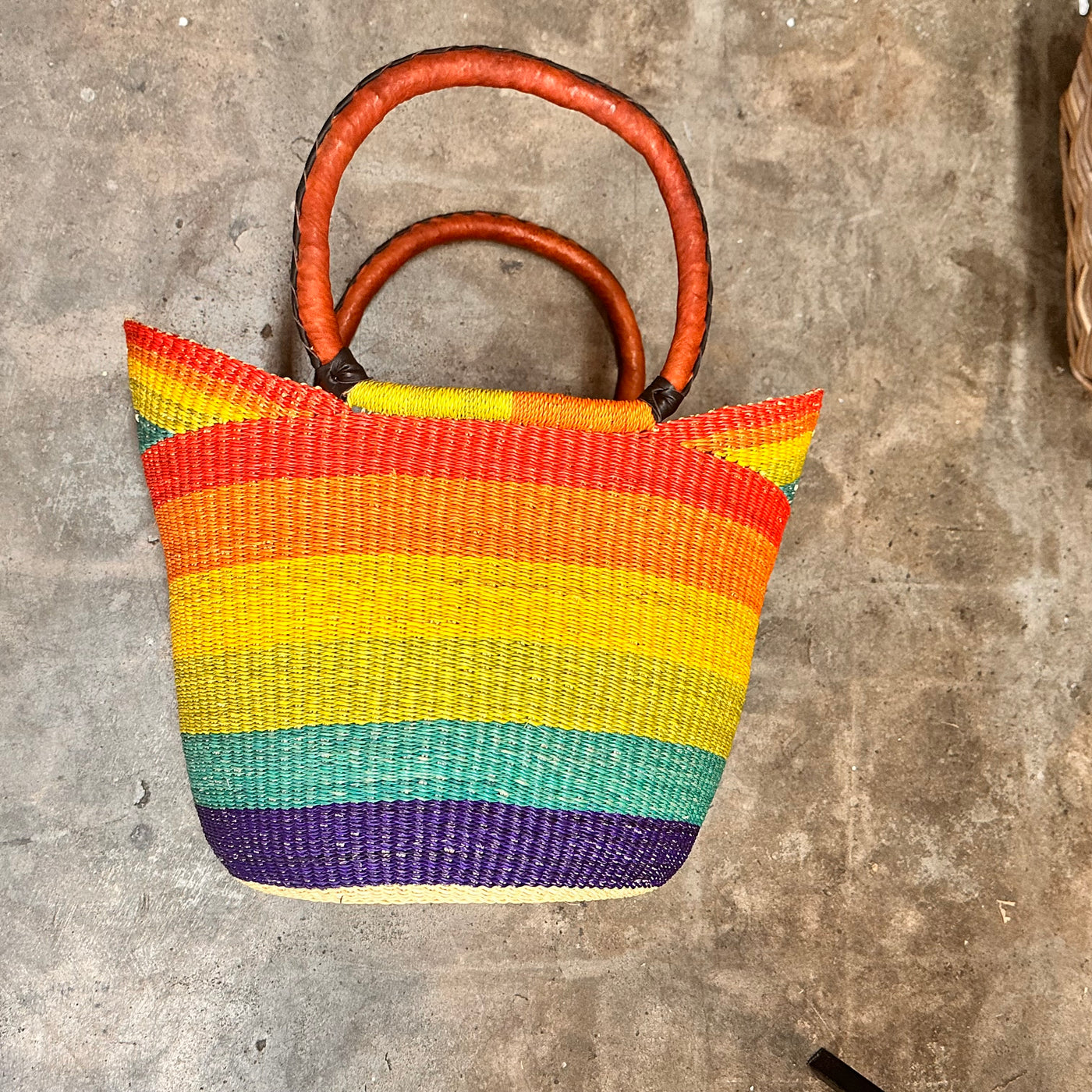 Rainbow African Shopper Basket
