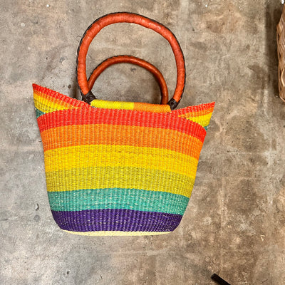Rainbow African Shopper Basket