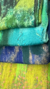 Nepal Merino Wool Felted Maro Silk Scarf