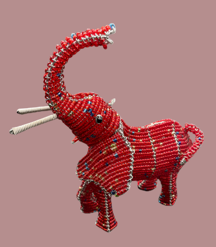 South African Beaded Animals- Elephant – Cultural Interiors