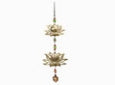 The Double Lotus w/Beads & Bell Wind Chime - Moksha Imports