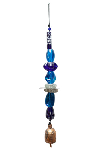 Blue Stone Age Beads/Bell _ Moksha