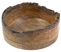 Wooden Tray/Bowl with Natural Bark - Om Imports
