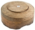Wooden Tray/Bowl with Natural Bark - Om Imports