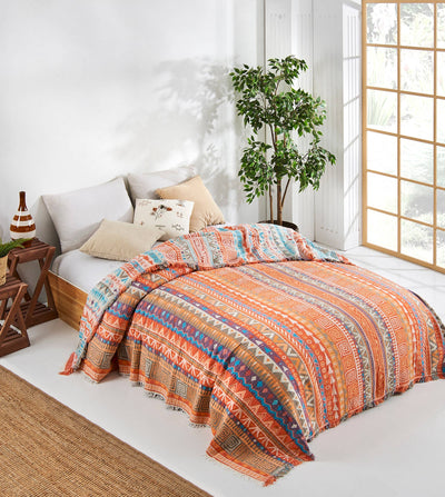 Kikoya - Boho Bedspread Turkish Cotton Summer Blankets Throw Bohemian