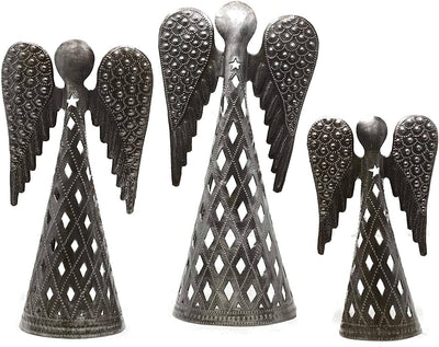 Haiti Fair Trade~ It's Cactus - Angel Table Top Decor, Handmade in Haiti, Recycled Metal Art
