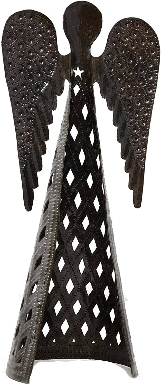 Haiti Fair Trade~ It's Cactus - Angel Table Top Decor, Handmade in Haiti, Recycled Metal Art