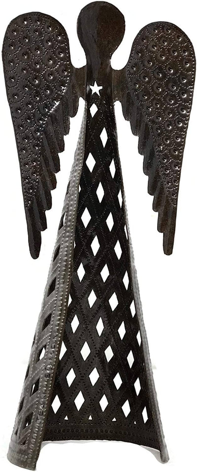 Haiti Fair Trade~ It's Cactus - Angel Table Top Decor, Handmade in Haiti, Recycled Metal Art