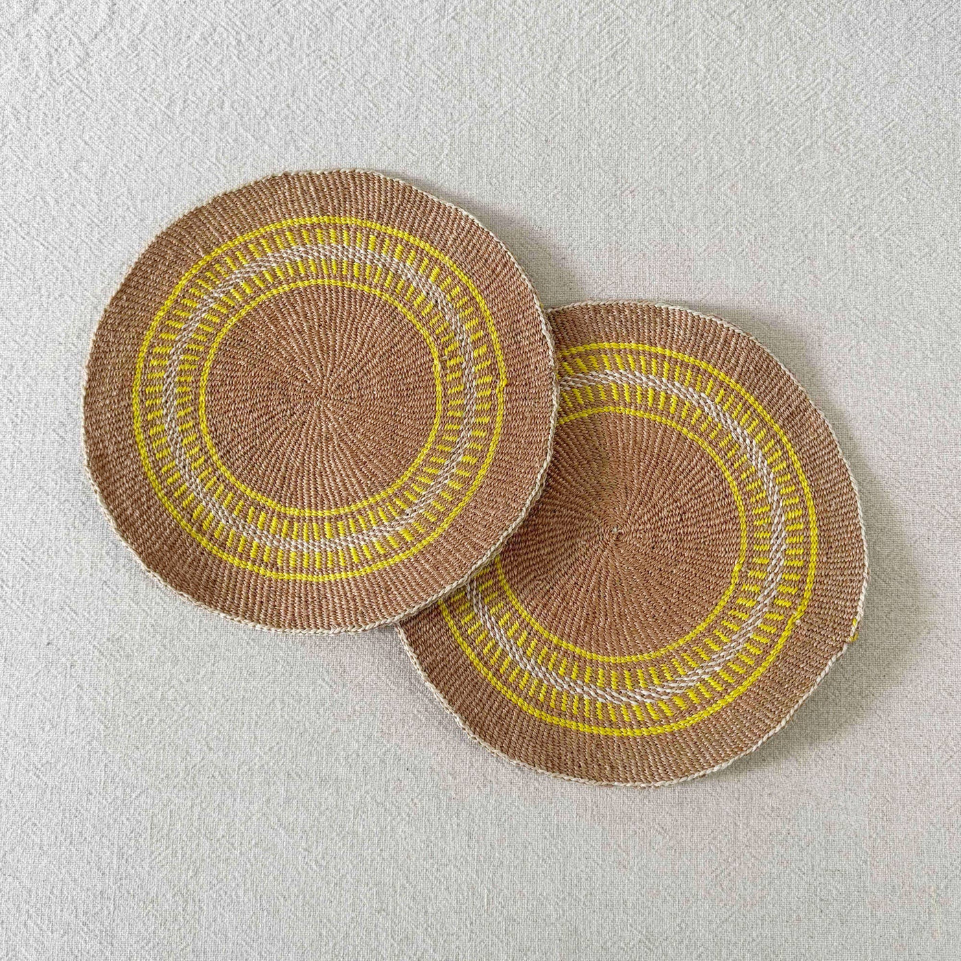 Amsha - 12" African Woven Placemats Set of 2 (OOAK) #208