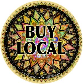 Buy Local-Small Sticker -Syracuse Cultural Workers