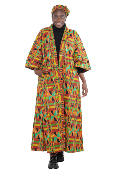 Ankara Long Kimono Jacket