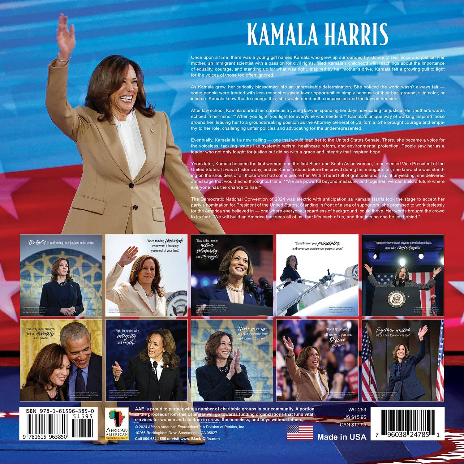 African American Expressions 2025 Kamala Harris Calendar Cultural