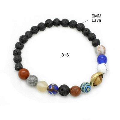Solar System Couple Bead Bracelet in Natural Crystal-Stone Perimade & Co. LLC