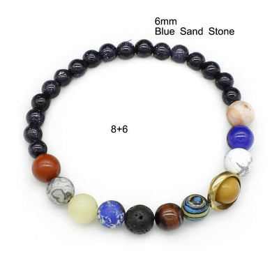 Solar System Couple Bead Bracelet in Natural Crystal-Stone Perimade & Co. LLC