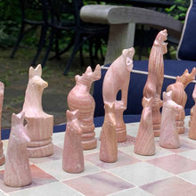 Africa Soapstone Carved Chess Set