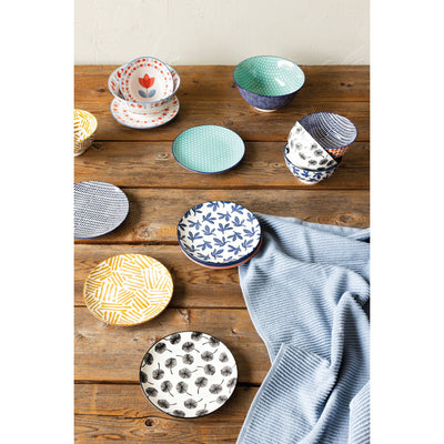 Ochre Lines Stamped Appetizer Plate 6 inch-Now Designs by Danica