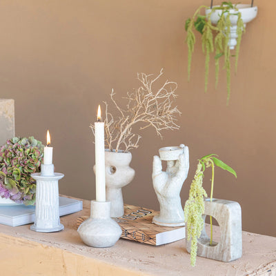 Stoneware Hand Tealight Holder