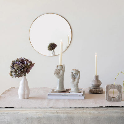 Stoneware Hand Tealight Holder
