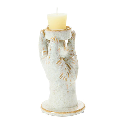 Stoneware Hand Tealight Holder