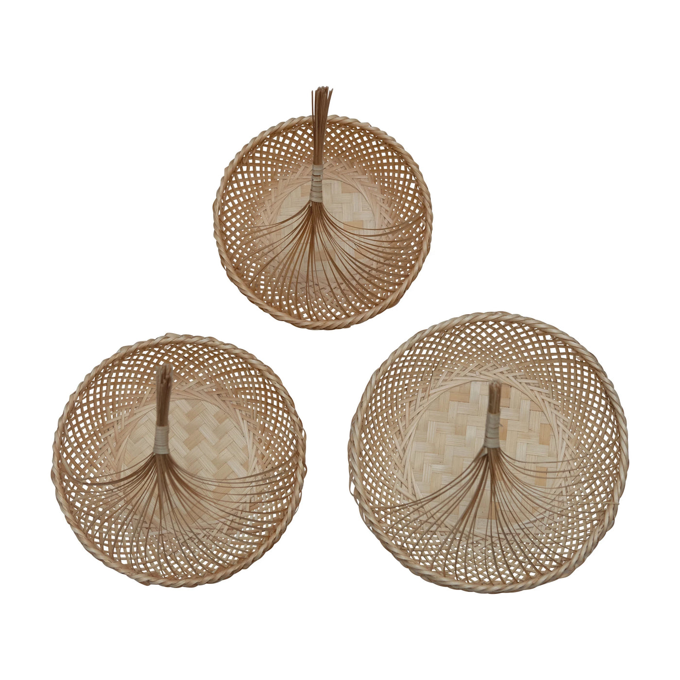 Hand-Woven Seagrass Baskets, Set of 3