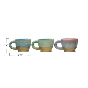 10 oz. Stoneware Mug, Reactive Glaze, 3 Colors (Each One Will Vary)