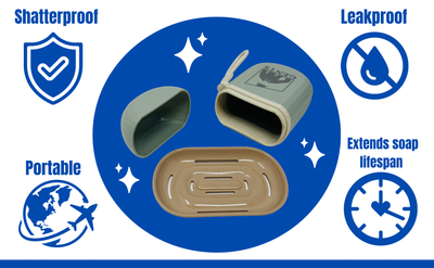 Travel Bar Soap Container Dish fits up to 5 oz bar-GENTS FINE GROOMING PRODUCTS -