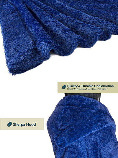Women's Sherpa Fluffy Robe with Hood - Pavilia