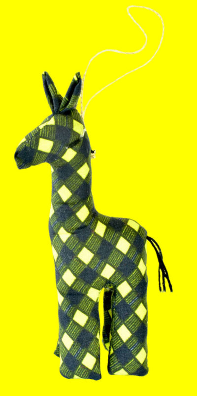 Betty's Kitenge Cloth Giraffe Ornament-Swahili | AFRICAN MODERN