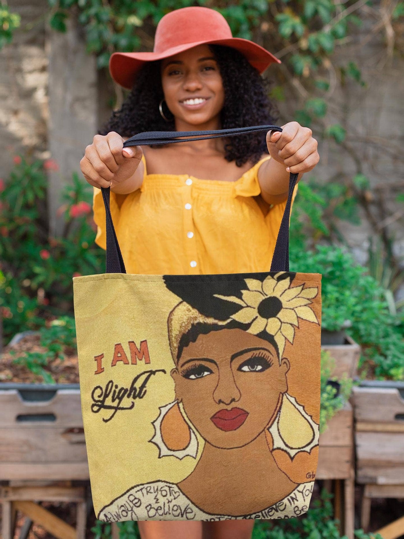 Woven Tote Bags-GBaby & Poncho Brown-Shades Of Color