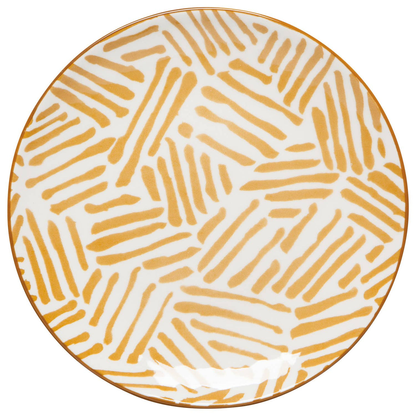 Ochre Lines Stamped Appetizer Plate 6 inch-Now Designs by Danica