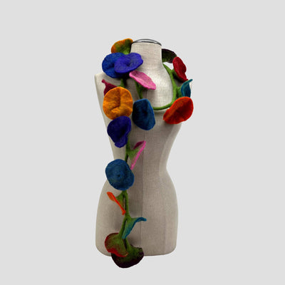 20 Flowers Scarf, Flowers Garland or Wall Hanging-Feltiful