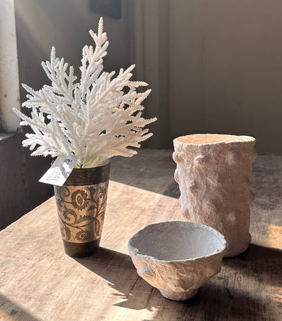 The Global Swap Shop - White Shimmer Tree in Ceramic Pot