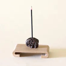 Classic Elephant Incense Stand, Metal