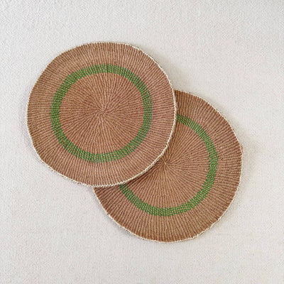 Amsha - 12" African Woven Placemats Set of 2 (OOAK) #201