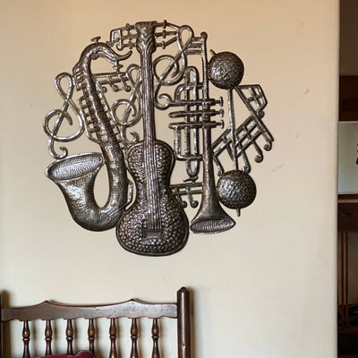 Haiti Fair Trade~ It's Cactus - 23" Jazz Metal Wall Hanging Artwork Handmade in Haiti