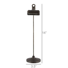 BOOKKEEPERS CLIP ON STAND, METAL, BLACk