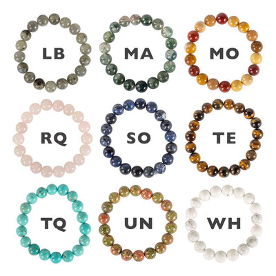 Benjamin International - 10mm Crystal Gemstone Stretch Bracelets