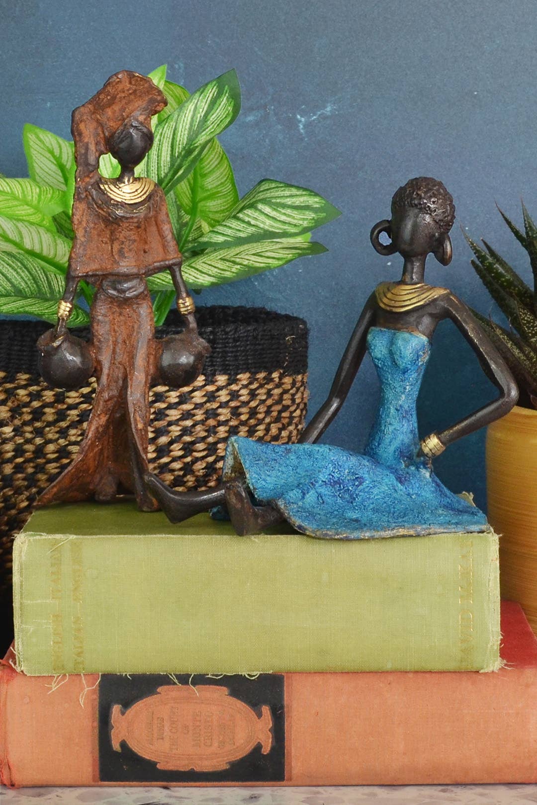 Beauty in Balance Burkina Bronze Sculpture-Swahili | AFRICAN MODERN