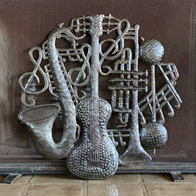 Haiti Fair Trade~ It's Cactus - 23" Jazz Metal Wall Hanging Artwork Handmade in Haiti