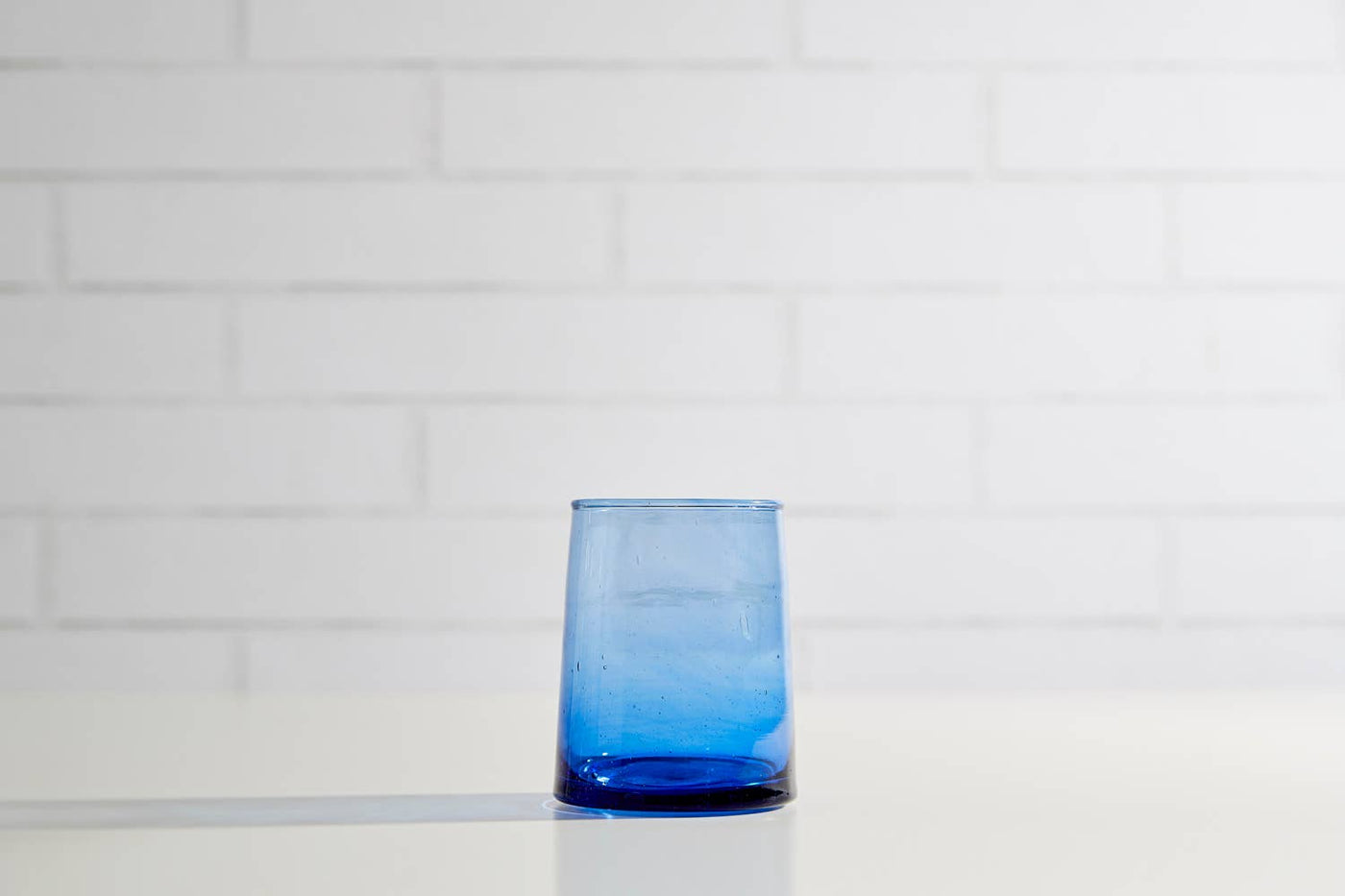 Moroccan Cone Glassware Small - Blue-Verve Culture